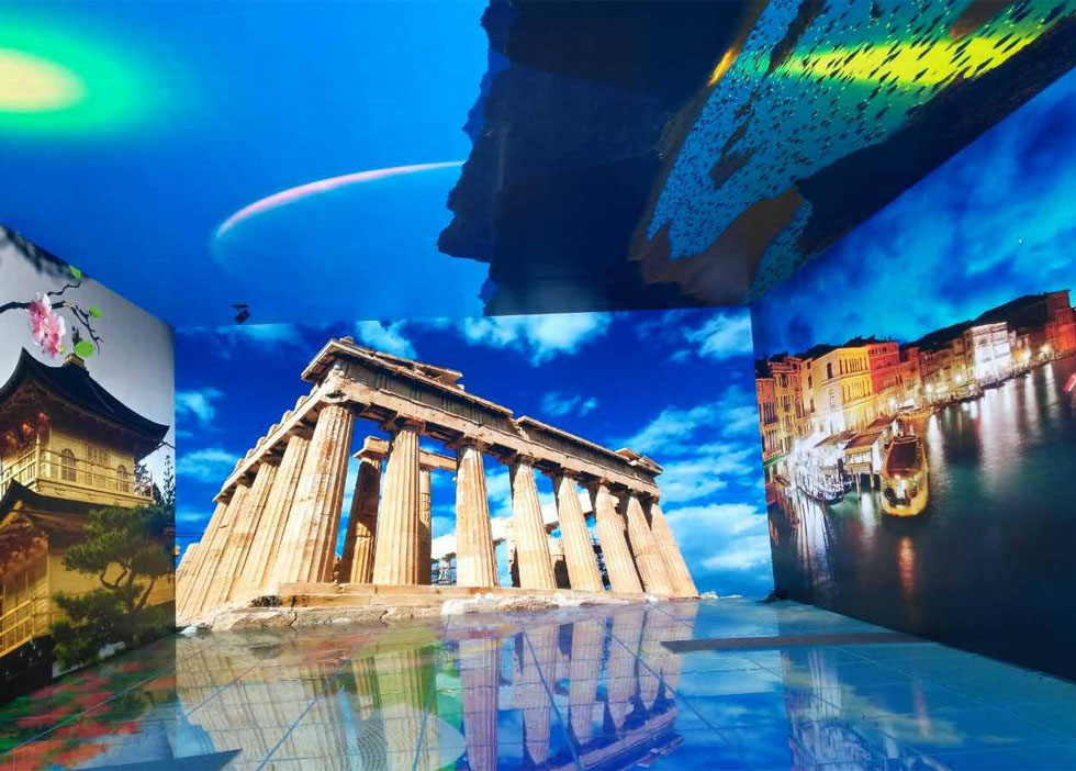 China Crystal Graphene Exhibition Hall P3, hexahedron, total 449 ㎡